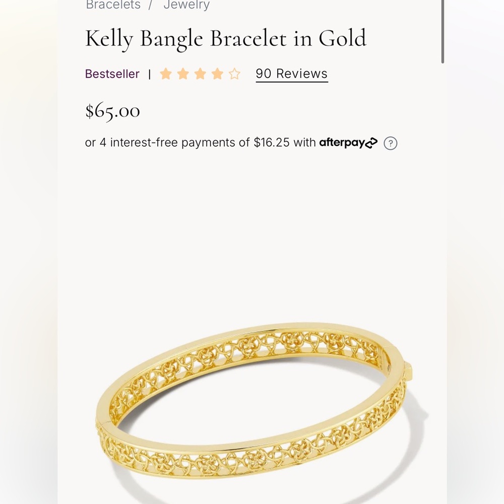 Kendra Scott gold Kelly bangle m/l